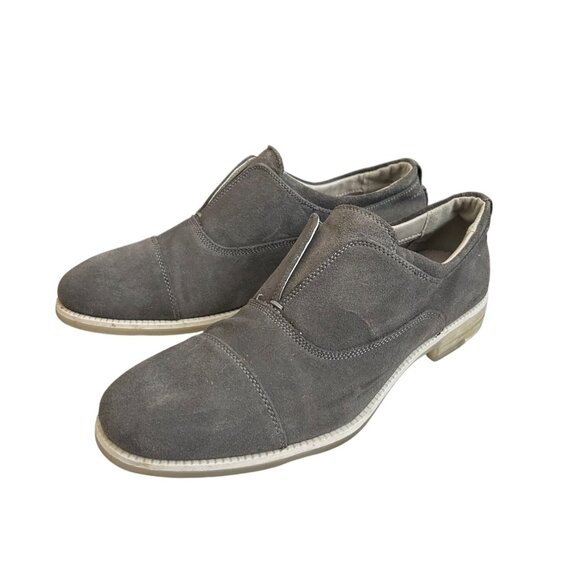 Mens Calvin Klein Gray oxford slip on shoes size 11.5 - Picture 1 of 7